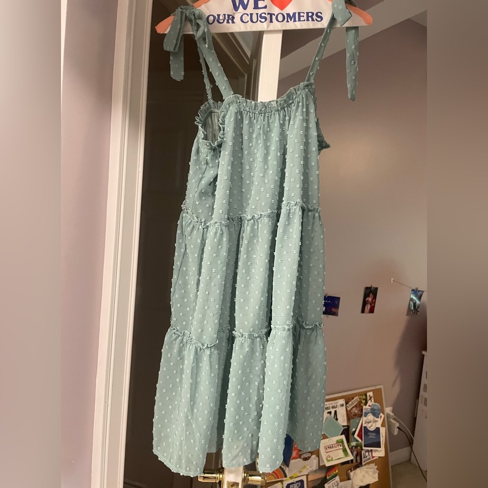 Tie Shoulder Swing Dress